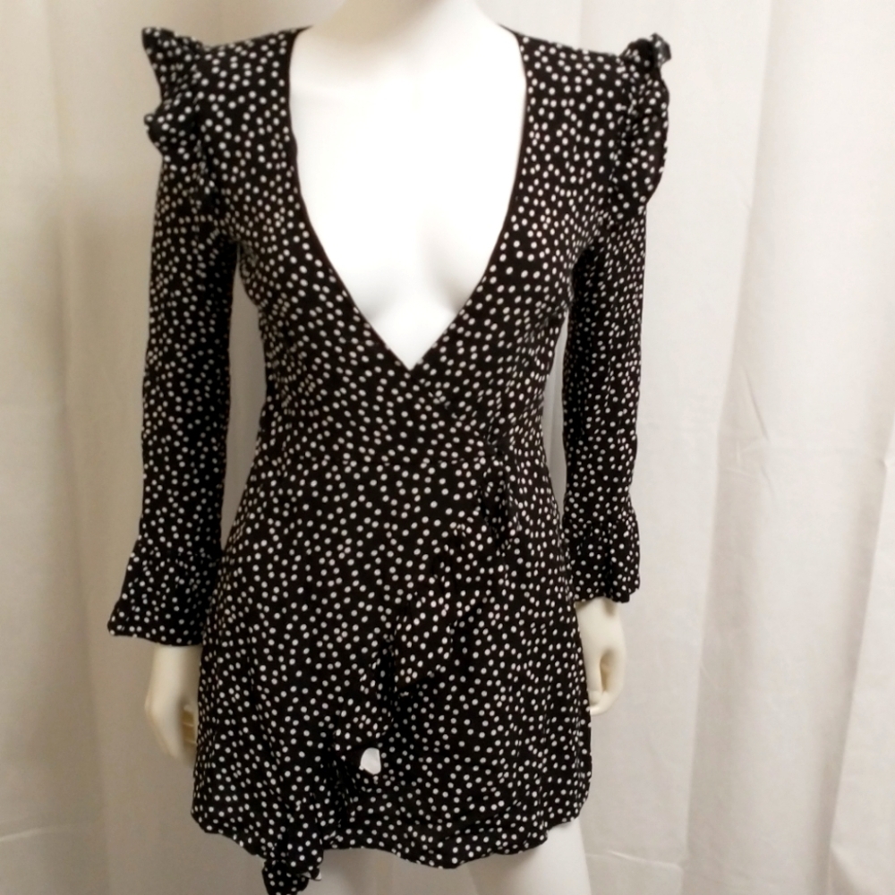 Zara Black and White Polkadot Dress